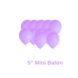 Lila Renkli Mini Pastel Ton Lateks Balon 20 Adet 5 Makaron Konsept Süsleme Balon