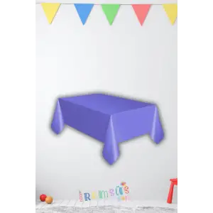 Mor Renk Plastik Masa Örtüsü 120*180 Cm 1 Adet Kullan At Masa Örtüsü Mor Konsept