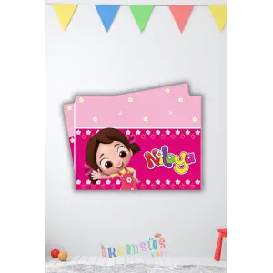 Niloya Konsept Doğum Günü Partisi Plastik Masa Örtüsü 120*180 Niloya Tema Doğum Günü