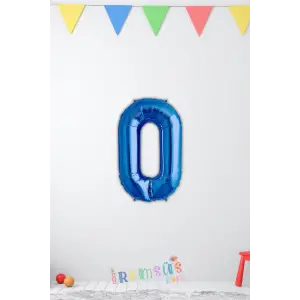 O-Ö Harfi Doğum Günü Mavi Renk Folyo Balon 16 36 Cm O-Ö Harf Folyo Balon Mavi Konsept