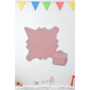 Pembe Renk Kare Dağıtmalık Lokumluk Karton Kutu 25li Lokum Dağıtmalık kutu