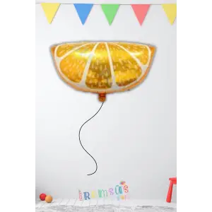 Portakal Dilim Şekilli Folyo Helyum Balon 65*49 Cm Meyve Konsept Parti Balonu
