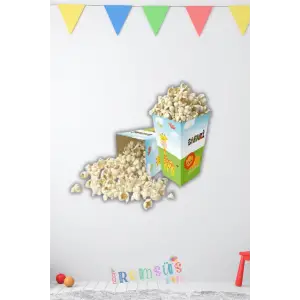 Safari Konsept Doğum Günü Partisi Popcorn Mısır Kutusu 8 li Safari Tema Süslemesi