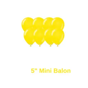 Sarı Renkli Mini Pastel Ton Lateks Balon 20 Adet 5 Sarı Konsept Süsleme Balon