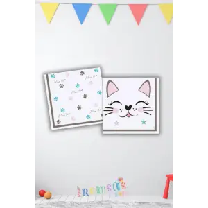 Sevimli Kedi Miss Cat Temalı Kağıt Peçete 16 Kişilik Sevimli Kedi Parti Süslemesi Miss Cat
