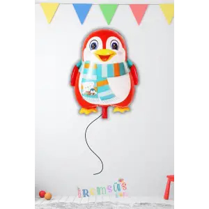 Sevimli Penguen Figür Folyo Helyum Balon 56 Cm Penguen Şekilli Folyo Balon