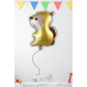 Sincap Figür Folyo Helyum Balon 24 Sincap Konsept Süsleme Balonu Hayvan Balon