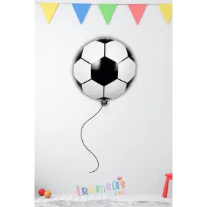 Siyah Beyaz Futbol Topu Folyo Helyum Balon Parti Balonu 18 Beşiktaş Doğum Günü Partisi