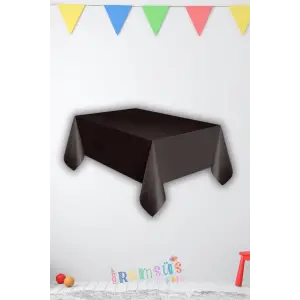 Siyah Renk Plastik Masa Örtüsü 120*180 cm 1 Adet Kullan at Masa Örtüsü