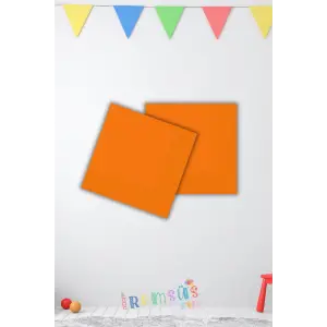 Turuncu Renk Konsept Parti Peçetesi 33*33 Cm 16 Adet Turuncu Renk Konsept Süsleme