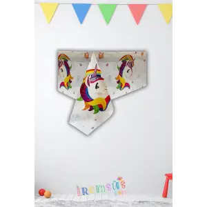 Unicorn Konsept Doğum Günü Partisi Plastik Masa Örtüsü 120*180 cm 1 Adet Unicorn Süsleme
