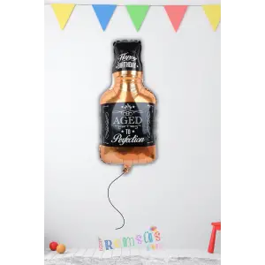 Viski Şişesi Şekilli Folyo Helyum Balon 90*45 Cm Bekarlığa veda Ve Doğum Günü Süslemesi