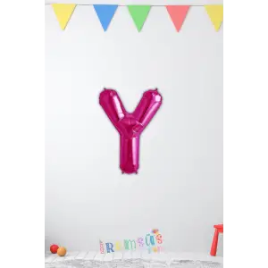 Y Harfi Doğum Günü Pembe Renk Folyo Balon 16 36 Cm Y Harf Folyo Balon Pembe Konsept
