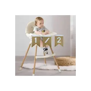 Yarım Yaş Partisi 1/2 Hasır Kumaş Banner Süsleme Yarış Yaş Süslemesi