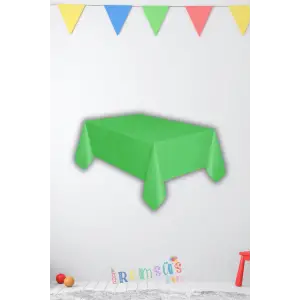 Yeşil Renk Plastik Masa Örtüsü 120*180 cm 1 Adet Kullan at Masa Örtüsü