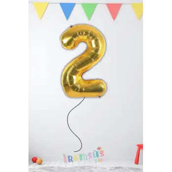 1 Yaş Doğum Günü Gold Renk Folyo Helyum Balon 34 76 Cm 1 Yaş Folyo Balon