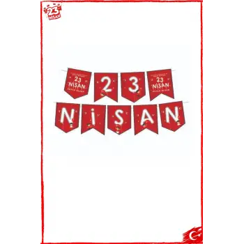 23 Nisan Zikzak Banner Yazı 125cm