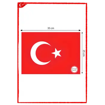23 Nisan Yapışkanlı Kağıt Türk Bayrağı 25*35 Cm 10 Adet 29 Ekim Bayrak Süslemesi