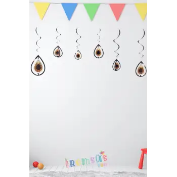 3D Nazar Boncuklu Tavan Sarkıt Süs 10 lu Sünnet Düğünü Ve Oda Süsleme Seti Sünnet Süsü
