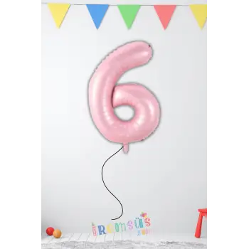 6 Yaş Doğum Günü Pembe Renk Folyo Helyum Balon 34 76 Cm 6 Yaş Folyo Balon