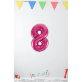 8 Yaş Doğum Günü Partisi Pembe Renk Folyo Balon 16 36 Cm 8 Rakam Folyo Balon Pembe Konsept