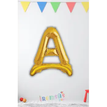 A Harfi Doğum Günü Gold Renk Folyo Ayaklı Balon 32 70 Cm A Harf Folyo Balon Gold Konsept
