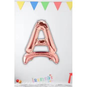 A Harfi Doğum Günü Rose Gold Renk Folyo Ayaklı Balon 32 70 Cm A Harf Folyo Balon Rose Konsept
