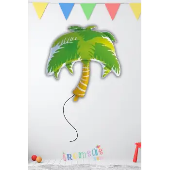 Ağaç Figür Folyo Helyum Balon 91 Cm Safari Tema Doğum Günü Konsept Süsleme Balon Orman Tema