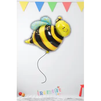 Arı Şekilli Folyo Helyum Balonu 32 Hayvan Konsept Doğum Günü Süslemesi Arı Maya Partisi