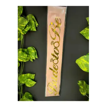 Bride To Be Yazılı Pembe Üstüne Gold Yaldızlı Kuşak 150 cm Bekarlığa Veda Partisi Konsepti Süs