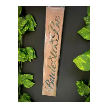 Bride To Be Yazılı Pembe Üstüne Gümüş Yaldızlı Kuşak 150 cm Bekarlığa Veda Partisi Konsepti Süs