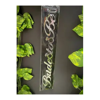 Bride To Be Yazılı Siyah Üstüne Gümüş Yaldızlı Kuşak 150 cm Bekarlığa Veda Partisi Konsepti Süs