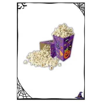Cadılar Bayramı Happy Halloween Desenli Popcorn Mısır Kutusu 8li Cadılar Bayramı Süsleme