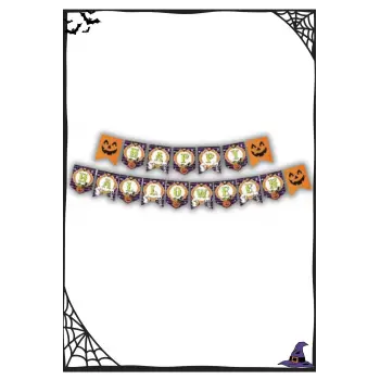 Cadılar Bayramı Kutlama Partisi Happy Halloween Yazılı Banner 2,5 Mt Cadılar Bayramı Yazısı