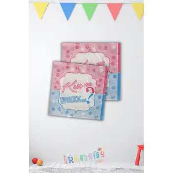 Cinsiyet Belirleme Partisi Kızmı Erkekmi Peçete 20 li 33*33 Cm Cinsiyet Partisi Süslemesi