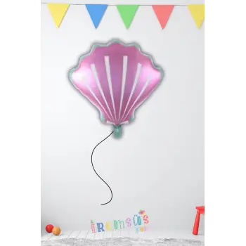 Deniz Kabuğu Folyo Helyum Balon 51*55cm Deniz Kızı Konsept Parti Süslemesi