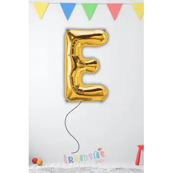 E Harfi Doğum Günü Gold Renk Folyo Helyum Balon 34 76 Cm E Harf Folyo Balon Gold Konsept