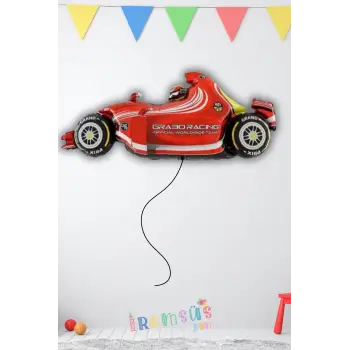Formula 1 Arabası Figürü Folyo Helyum Balon 55*42 cm Formula Tema Süsleme Balonu