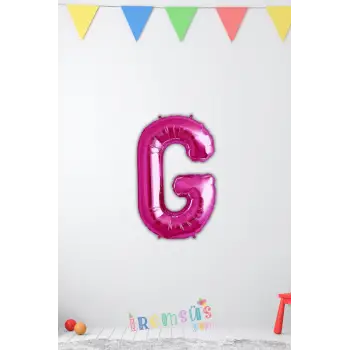 G-Ğ Harfi Doğum Günü Pembe Renk Folyo Balon 16 36 Cm G-Ğ Harf Folyo Balon Pembe Konsept