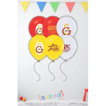 Galatasaray Takımı Logo Baskılı Lisanslı Balon 10 adet. Galatasaray Doğum Günü Süsleme