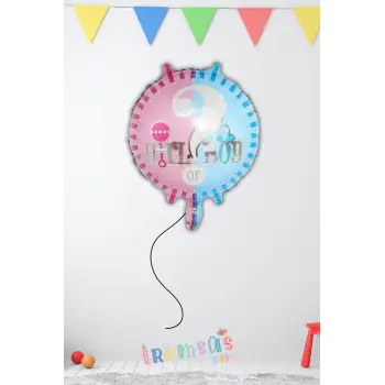 Gırl Or Boy Yazılı Folyo Helyum Balon 18 45 Cm Cinsiyet Partisi Süsleme Balonu