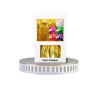 Gold Renk Arka Fon Süsleme Püskül Perdesi 100*200 Cm Doğum Günü Arka Fon Süslemesi