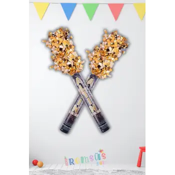 Gold Renk Konfeti 30 cm 1 adet Organizasyon Süslemesi