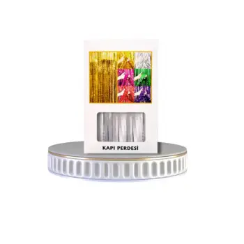 Gümüş Renk Arka Fon Süsleme Püskül Perdesi 100*200 Cm Doğum Günü Arka Fon Süslemesi