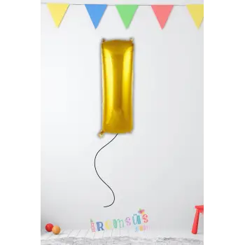 I-İ Harfi Doğum Günü Gold Renk Folyo Helyum Balon 34 76 Cm I-İ Harf Folyo Balon Gold Konsept