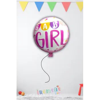 Kız Bebek Yeni Doğum Süsleme Folyo Helyum Balon 18 Hello World Balon Yeni Doğum Süsleme