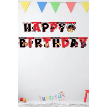 Korsan Konsept Doğum Günü Partisi Happy Birthday Banner Yazısı 210 Cm Korsan Konsept Süsleme
