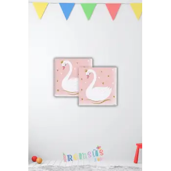 Kuğu Konsept Doğum Günü Parti Peçetesi 16 Lı Kuğu Tema Parti Süslemesi