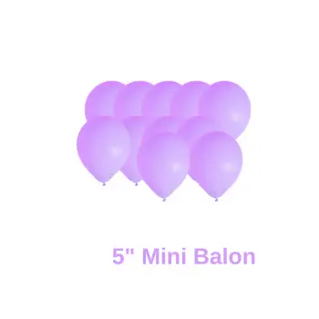 Lila Renkli Mini Pastel Ton Lateks Balon 20 Adet 5 Makaron Konsept Süsleme Balon