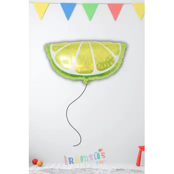 Limon Dilim Şekilli Folyo Helyum Balon 65*49 Cm Meyve Konsept Parti Balonu